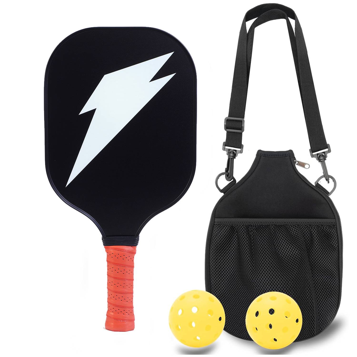 [Glass Fiber Piccoon racket] 1 shot+2 ball+1 storage backpack+leather carton [Model 215]